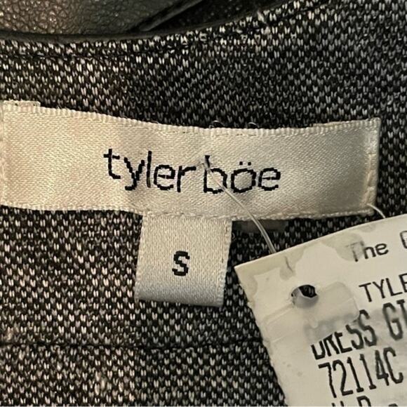 Tyler Boe Black White Zebra Print Vegan Leather Feminine Date Dress NWT Size S - Picture 8 of 13